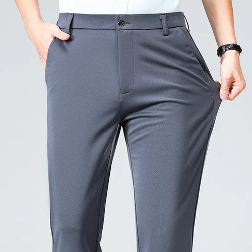 Men's Stretchy Casual Pants Business Suit Pants Spring Summer