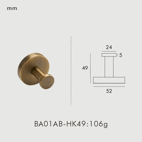 NU Brass Knurled Antique Bronze Bathroom Hardware Towel Rack