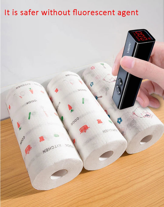 50/100pcs A Roll  Dish Cloth Disposable Rags Non -woven Rag Home Kitchen One-time Dishrag Universal Car Wipe Shoe Cleaning Wipes