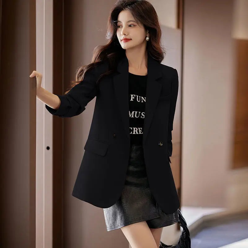 Suit Jackets Women Clothing Blazer Spring Autumn Coat Korean Chic Long