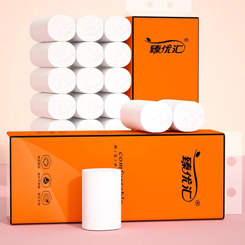 48 rolls of household toilet paper hand towel toilet paper integral paper towel log rolls coreless rolls