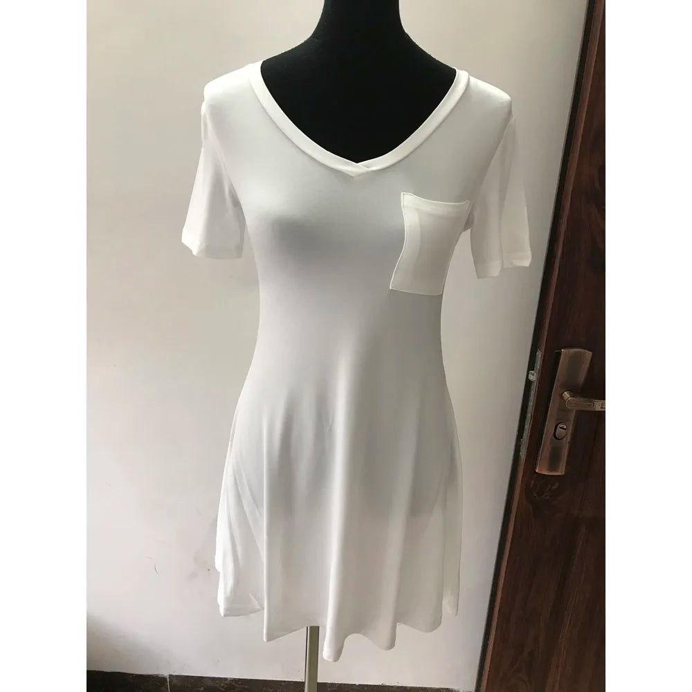 Short Sleeve Summer Dresses Women Casual Loose T shirt Dress