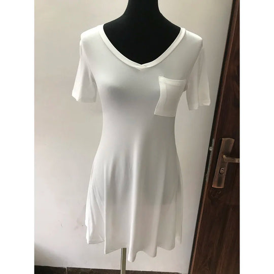 Short Sleeve Summer Dresses Women Casual Loose T shirt Dress