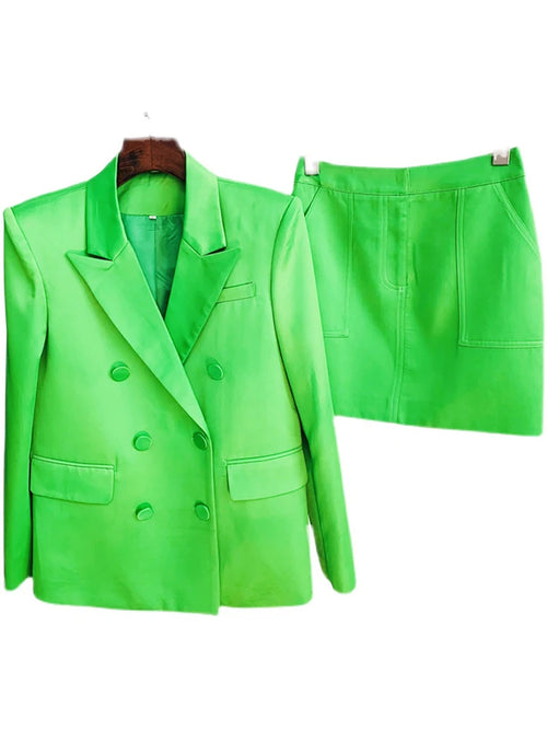 HIGH STREET Newest Fashion 2024 Designer Runway Suit Set Women's