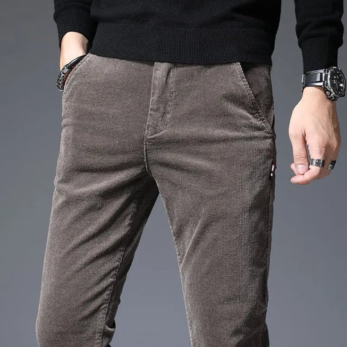 Corduroy Autumn Winter 2022 Men's Stretch Casual Slim Straight Velvet
