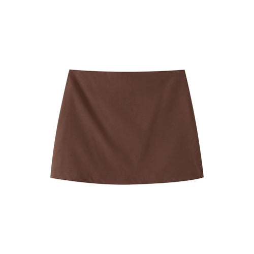 Elegant Mini Skirt Suits Women 2 Pieces Sets Fashion Balloon Buttons