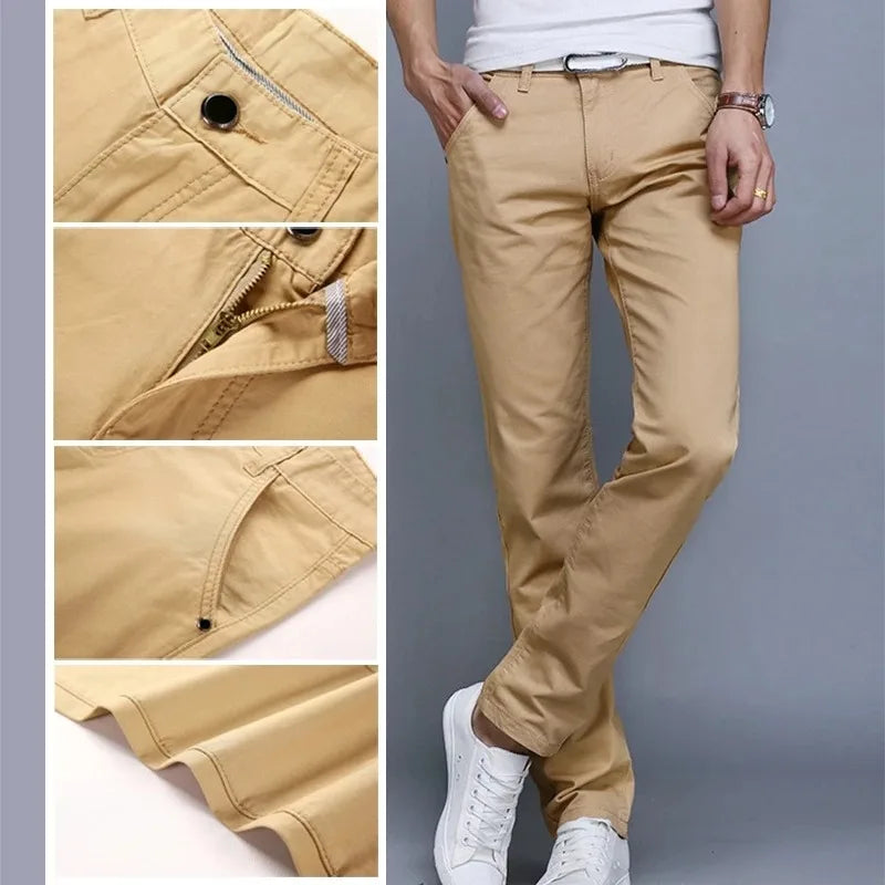 8 Color Classic Casual Men Pants Spring Autumn New Business Fashion