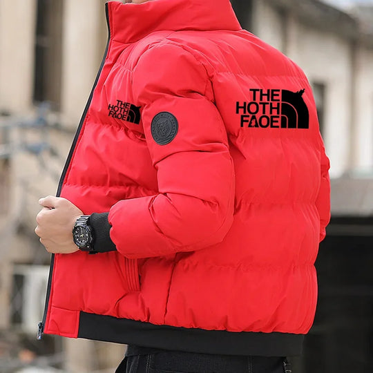 2024Men's Padded Cotton Jacket, Tiger Head Logo, Short, Thick, Casual,