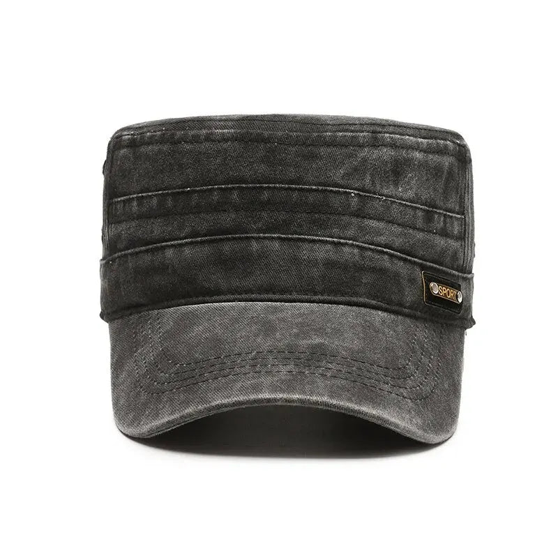 Wash Hat Wholesale Spring, Summer And Autumn New Cotton Flat Top Hat