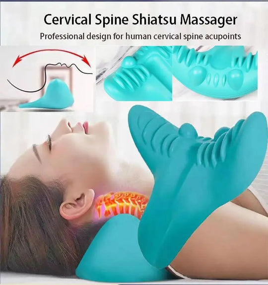 Neck Shoulder Stretcher & Massage Pillow