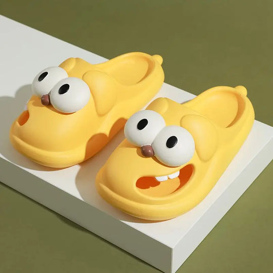 Eyeshine Large Eye Women Slippers Waterproof Lightweight Shower Sandals Fashion House Slippers Lovely Cozy Unisex Cartoon Slipper