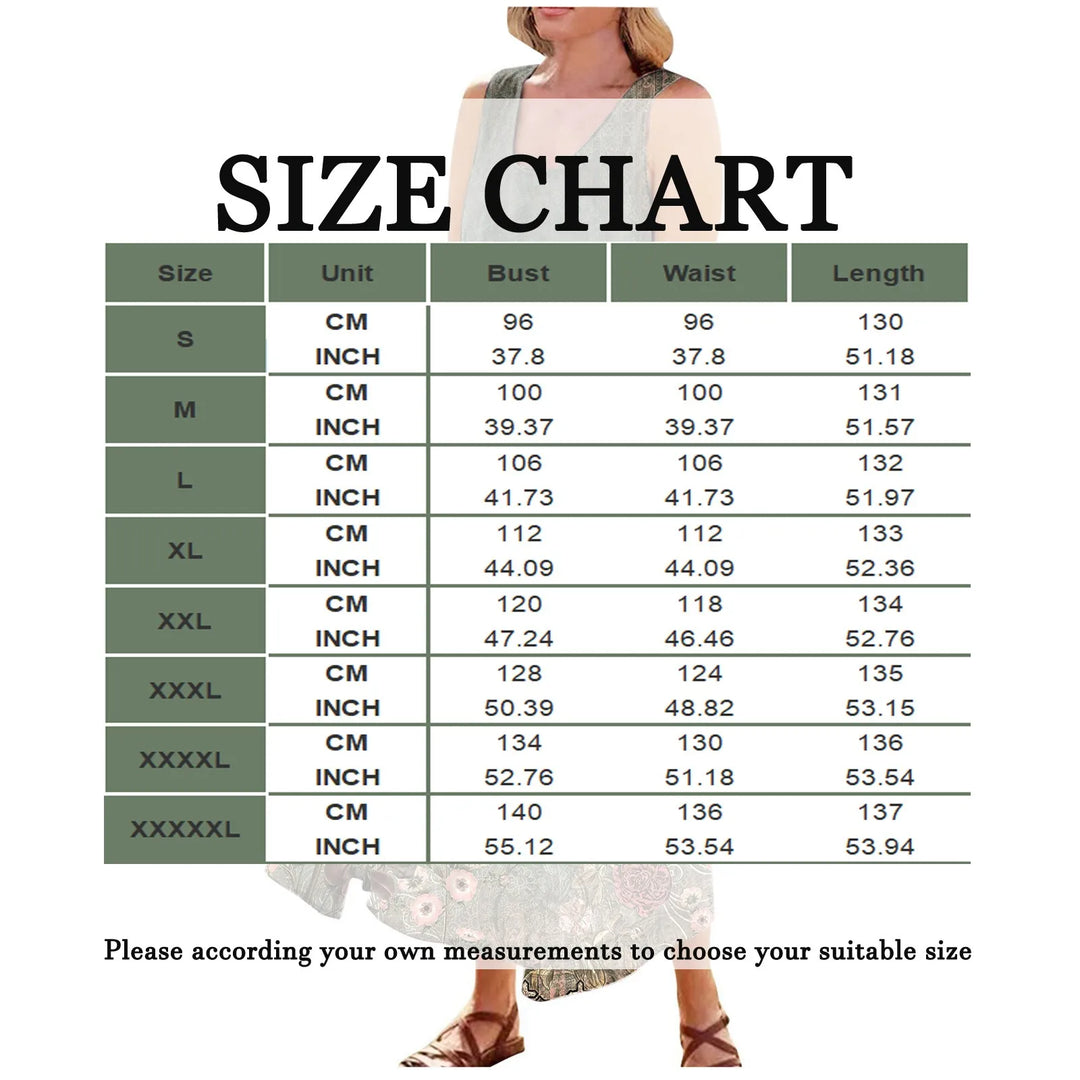 Women's Summer Casual Fashion  Printed Sleeveless Round Neck Pocket Dress