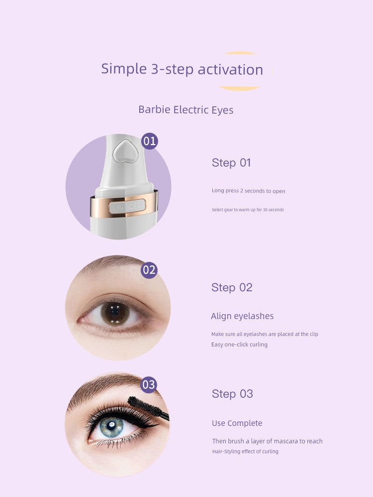 OVL Electric Heating Eyelash Curler Ironing Machine Female Eye-Brow Knife 2-in-1 SUNFLOWER Electric Eyelash Heater Lasting Hair-Styling