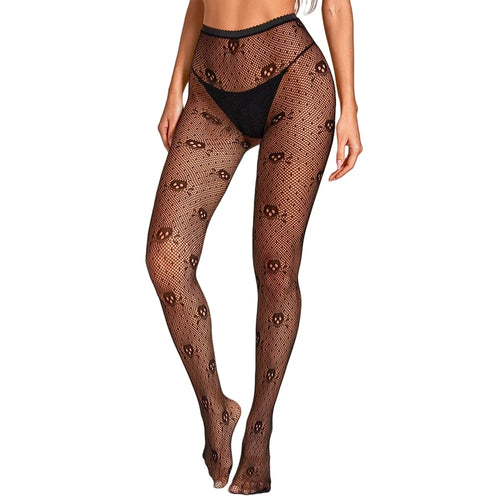 SIMPLEJEWEL Halloween Hot Women Sexy Gothic Fishnet Tights Stars Rose