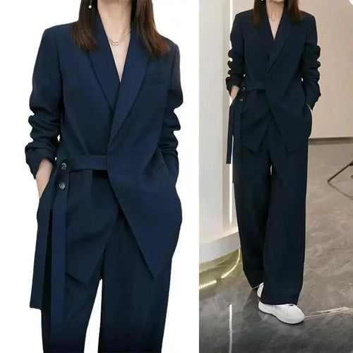 Women's Spring Autumn New Casual Suit Jacket Matching Set Korean