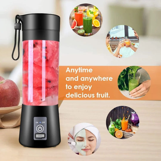 Portable Blender, Personal Blender USB Rechargeable, Mini Blender for Shakes and Smoothies, Strong Cutting Power with 6 Blades