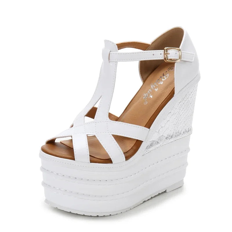 32-40 Sexy High-heeled Wedge Heel Sandals Small Open Toe Bohemian Sandals 2025 New Women's Summer and Autumn Shoes W299