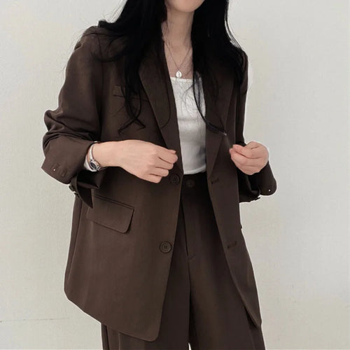 Fall Fashion Long Sleeve Blazer Mujer Pant Sets Blazers Women 2024