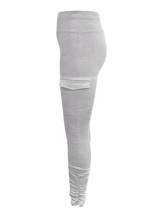 LW Side Pocket Stacked Pants Womens Cargo Pants casual Stacked Joggers Sweatpants Female Casual Sporty Y2K 90S Trousers pants