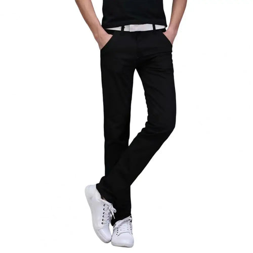 New Men Stretch Skinny Jeans Fashion Casual Slim Fit Denim Trousers