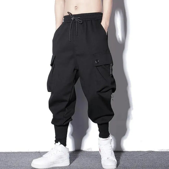 Loose Harem Pants Men Cargo Trousers Hip Hop Outdoor Casual Ankle