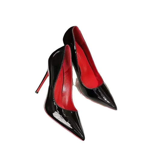 High Heeled Shoes for Women in the Spring and Autumn of 2025, with Pointed and Slender Heels. Elegant Rhinestone Sexy High Heels