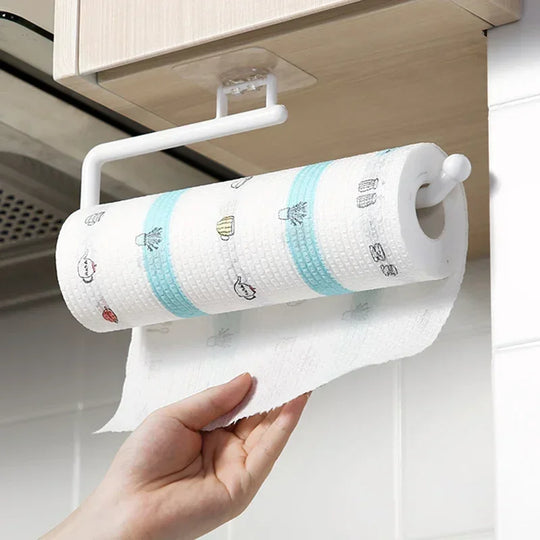 Kitchen Paper Roll Holder Cabinet Rag Hanging Holder Towel Hanger