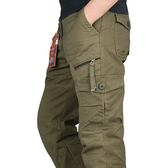2023 Tactical Pants Men Black Cotton ix9 Zipper Streetwear Autumn
