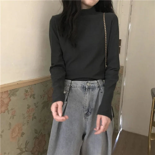 MRMT Brand New Women's Long-Sleeved T-Shirt Slimming Half