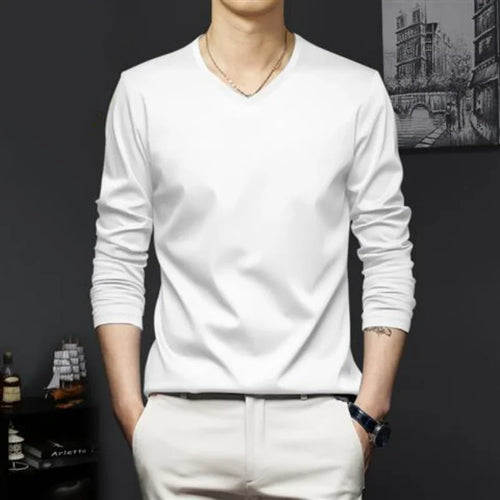 Autumn New Promotion Ice Silk T-shirt Men's Korean Casual Versatile