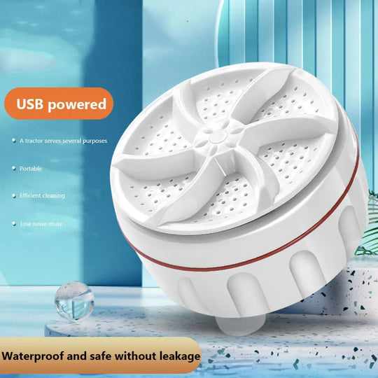 Mini Washing Machine USB Two-way Rotating Turbine Portable Washing Machine For Sock Underwear For Travel Home Business Trip