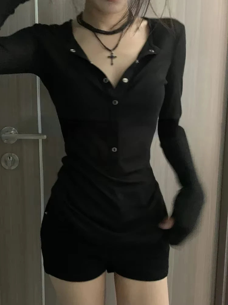 Early Autumn New All-match T-shirt for Women Simple V-neck Single