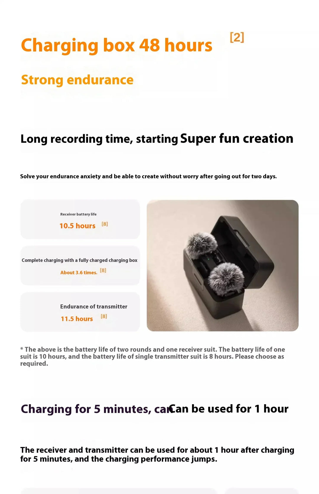 DJI Mic Mini 2TX 1RX add Charging Case Two-Level Active Noise Cancelling 48-Hour Operation High-Quality Audio Stable Transmissio