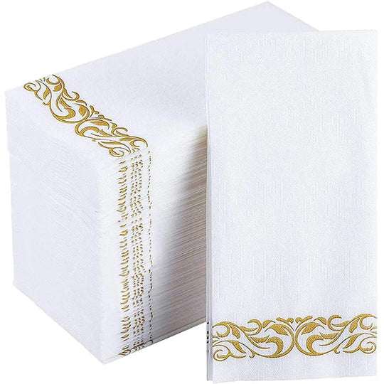 50PCS Disposable Table Paper Napkins Elegant Tissue Vintage Towel