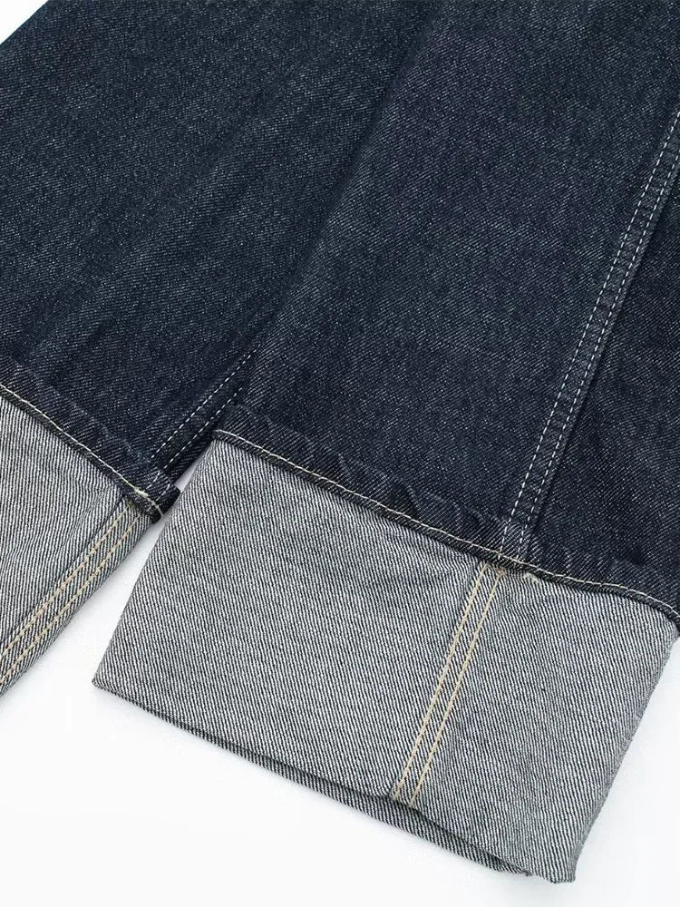 Willshela Women Fashion With Pockets Denim Blue Single Breasted