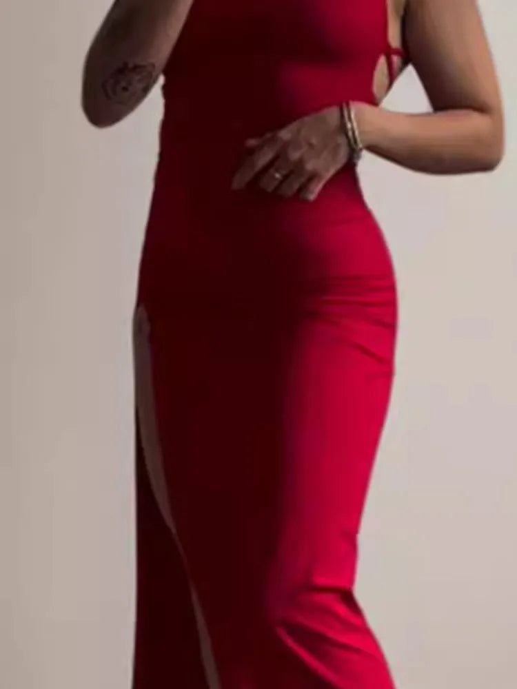 Hot Style Slim Spaghetti Strap Dresses Women Sexy Backless Leace-up