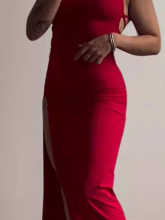 Hot Style Slim Spaghetti Strap Dresses Women Sexy Backless Leace-up