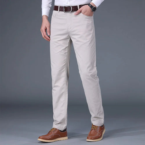 Dayton Olive Stretch Chinos:Mens Suit Pants Cotton Casual Stretch Male