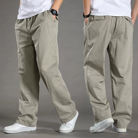 Alobee Men's Cargo Pants Summer Spring Cotton Work Wear New In Large