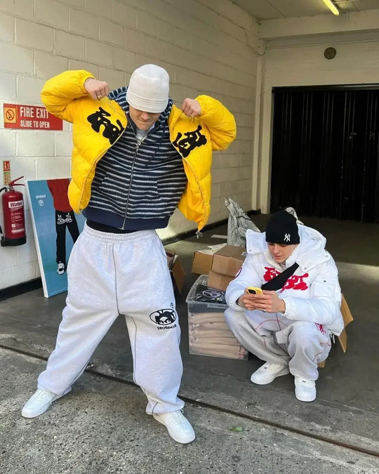 Harajuku Man Long Pants Cargo Streetwear Joggers Men Y2k Casual Police