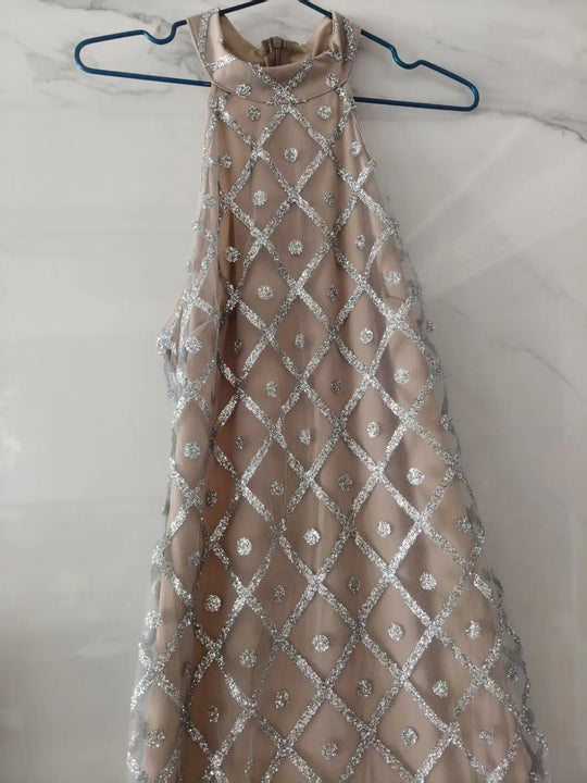 Sparkly Rhinestones Sleeveless Long Dress for Women Elegant Trend Celebrate Evening Wedding Gown Birthday Dresses