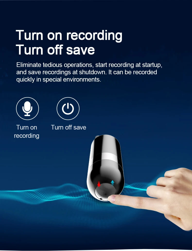 Mini Voice Activated Recorder Digital Audio Recording Keychain Device Wearable Sound Professional Micro Dictaphone STTWUNAKE