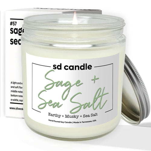 #57 | Sage + Sea Salt Scented Candle - 9/16oz 100% All-Natural