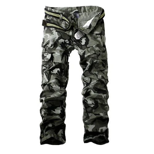 Fashion Pocket Men's Camouflage Pants Casual Thickening Trouser  Style