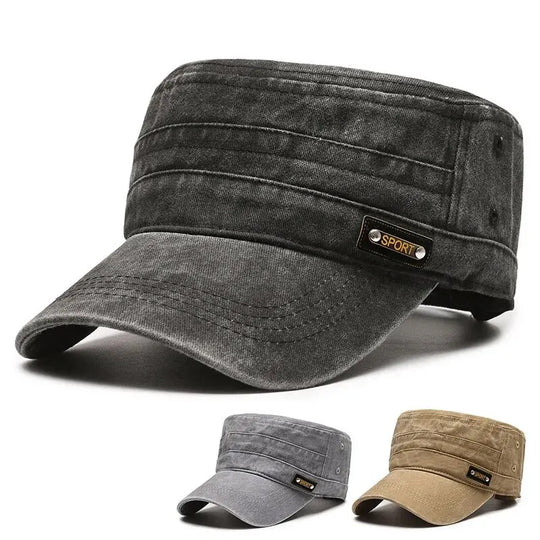 Wash Hat Wholesale Spring, Summer And Autumn New Cotton Flat Top Hat