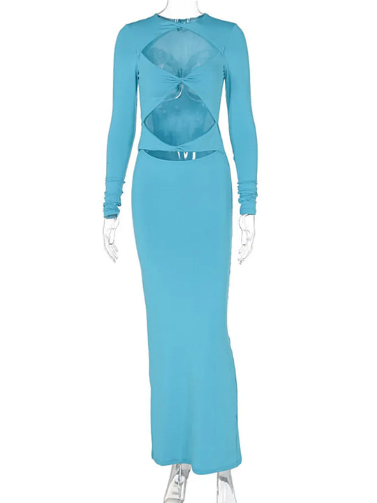 Articat Autumn/winter Women Fashionable Hollow Out Long Sleeved Slim