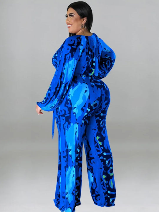 Plus Size Women Clothes Jumpsuit Spring Clothes Green Urban Leisure Bodysuit New 2025 Wide Leg Jumpsuit Wholesale Dropshipping