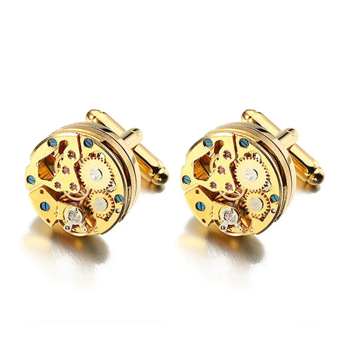 Brand Designer Watch Movement Cufflinks For Mens Business Wedding