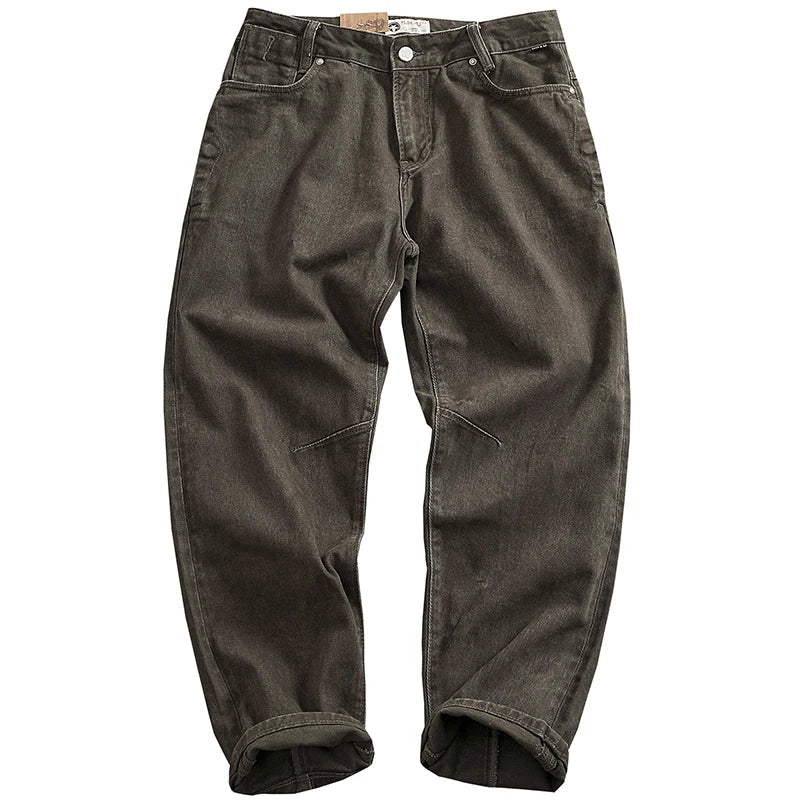 American Vintage Casual Heavyweight 100% Cotton Workwear Pants for Men
