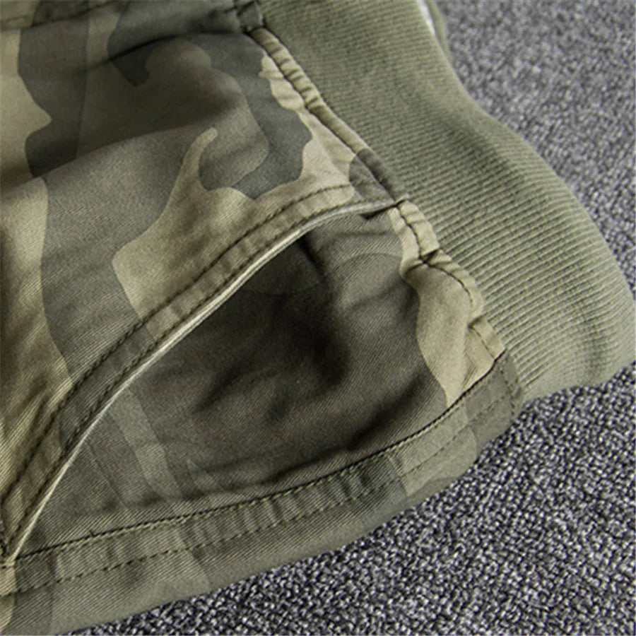 2024 Summer Men Camouflage Shorts Casual Elastic Waist Comfort Loose